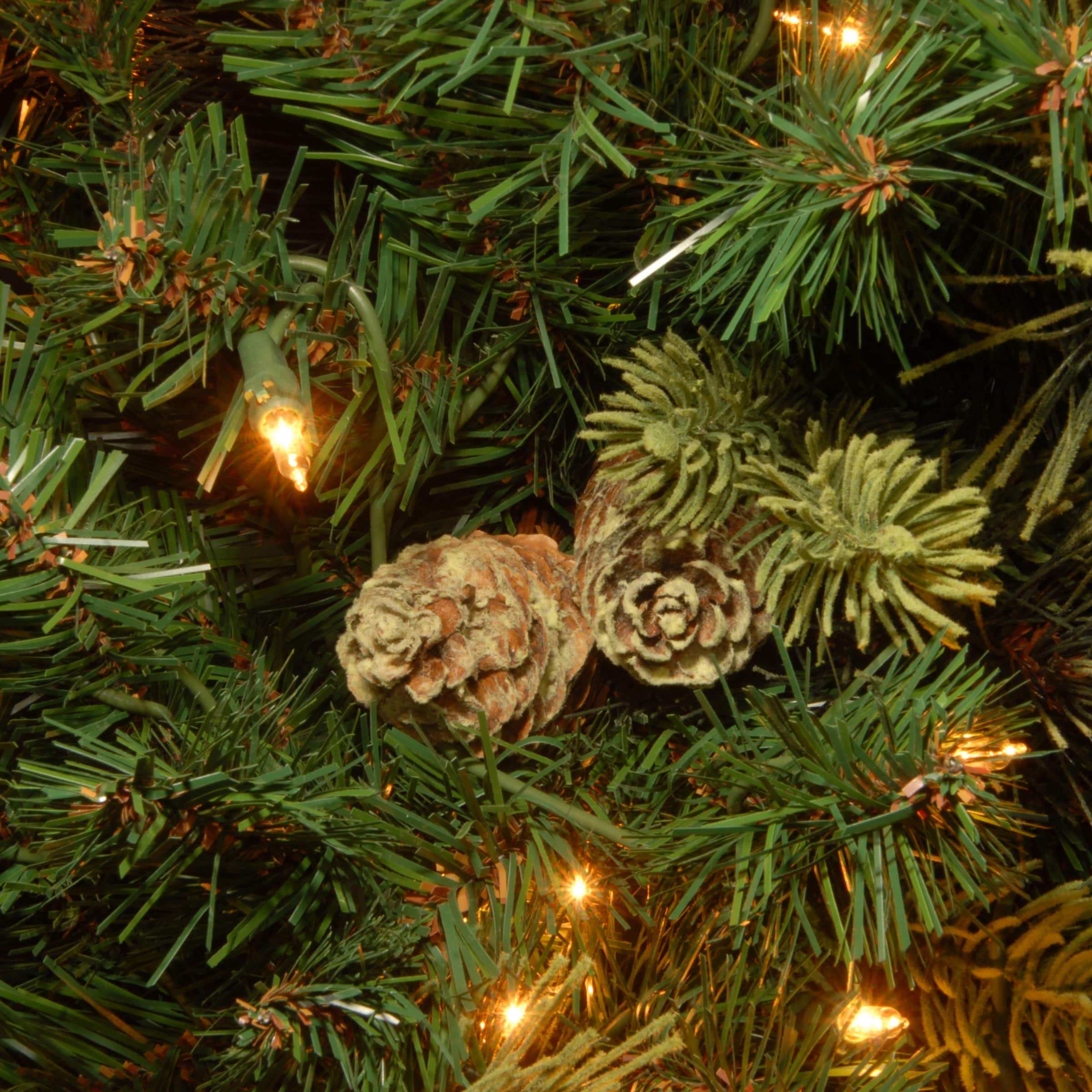7.5ft. Pre-Lit Carolina Pine Artificial Christmas Tree, Clear Lights